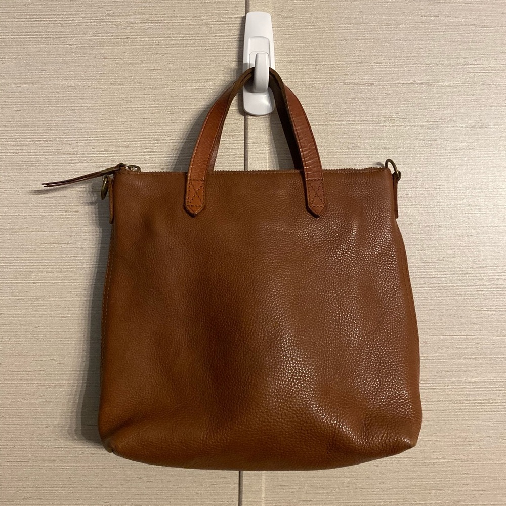 Madewell Leather Zip-Top Transport Bag - No Strap